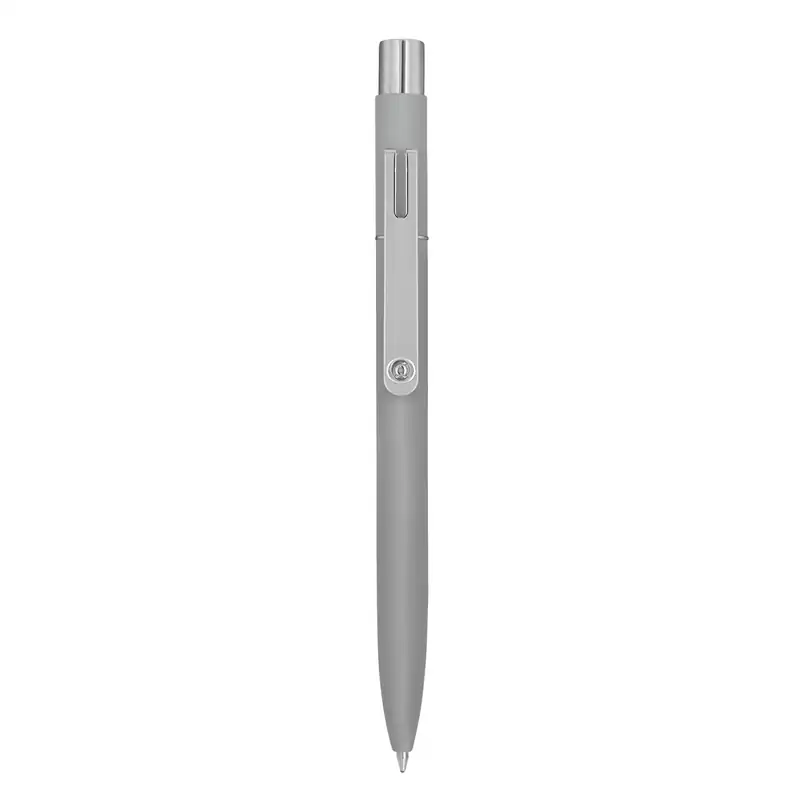 Bolígrafo de aluminio con terminación engomada para personalizar con logo (3)