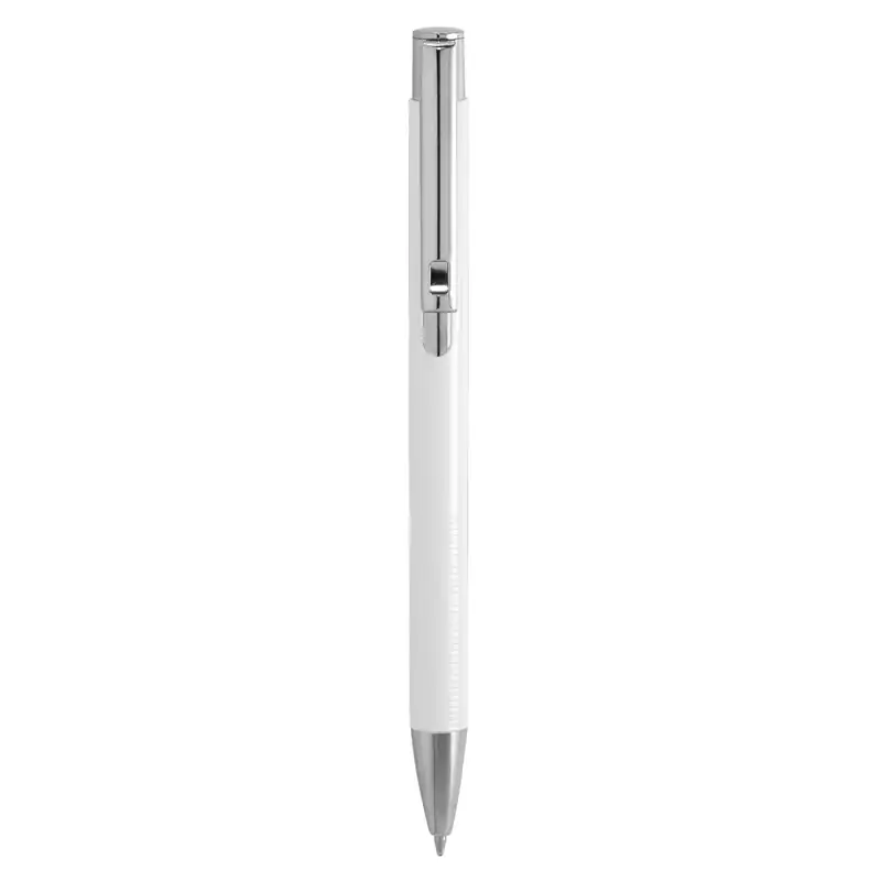 Bolígrafo de aluminio mate con detalles cromados para personalizar con logo (3)