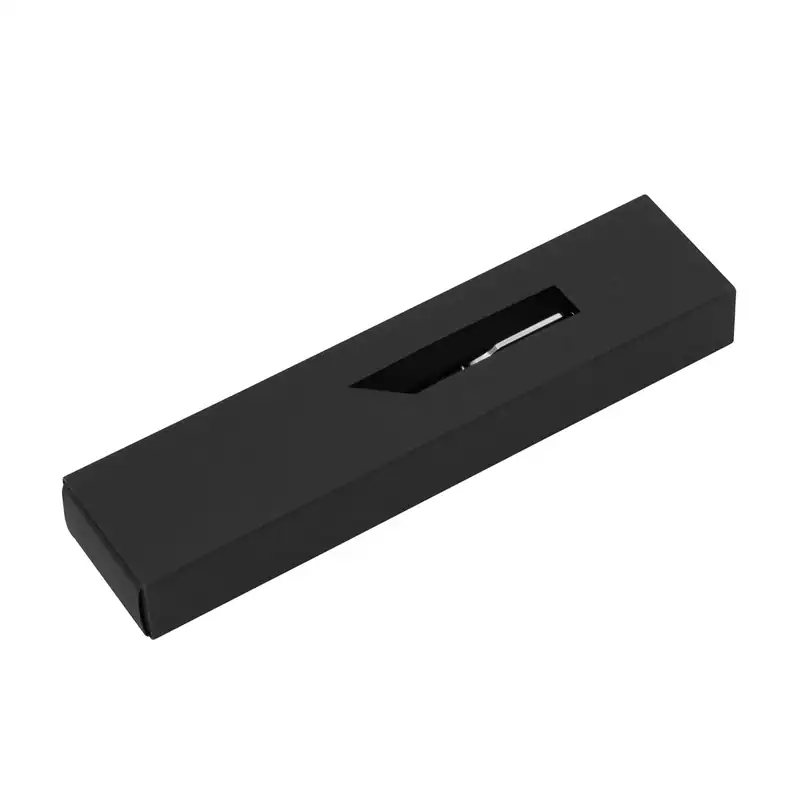 Bolígrafo metálico negro mate de apertura giratoria para personalizar con logo (5)