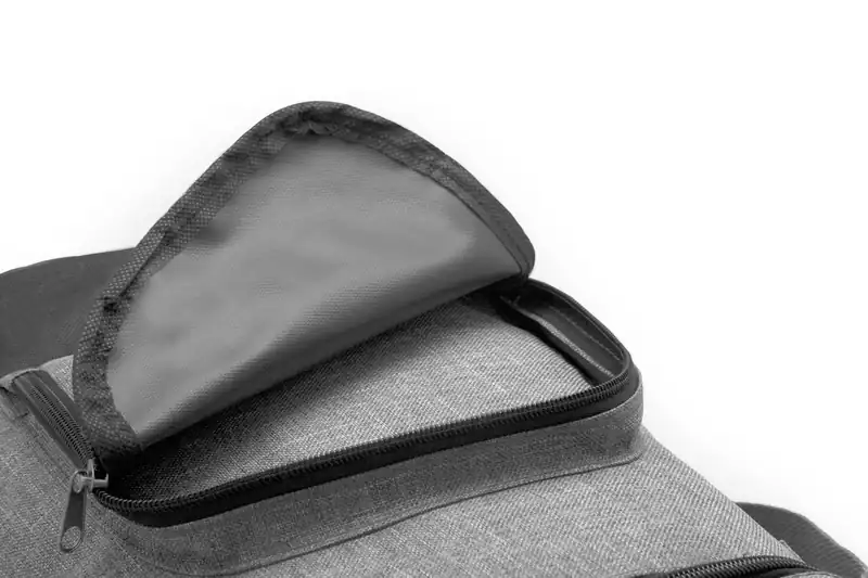 Bolso picnic gris con manija superior para personalizar con logo (4)