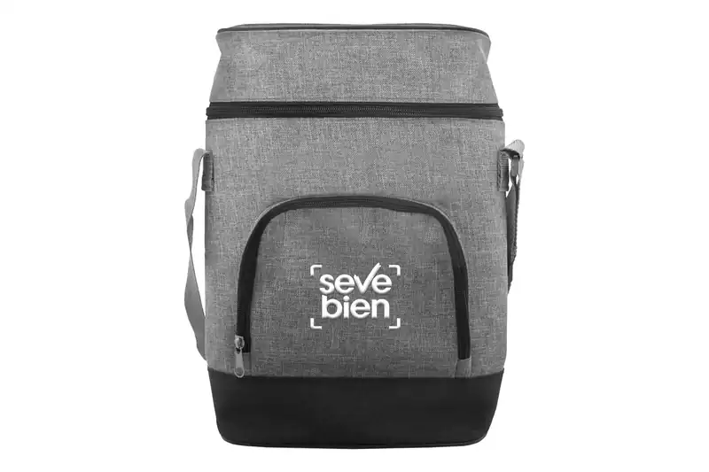 Bolso picnic gris con manija superior para personalizar con logo (5)