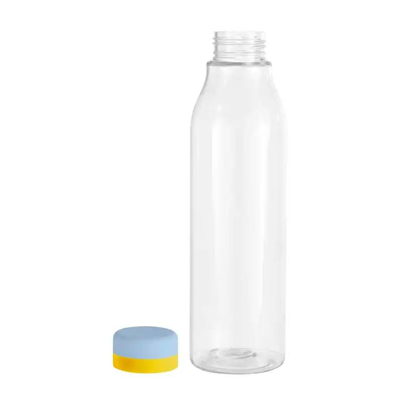 Botella de 750 ml esbelta con tapa celeste para personalizar con logo (3)