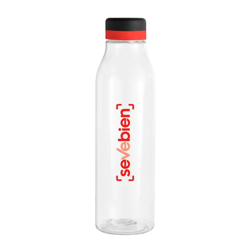 Botella de 750 ml esbelta con tapa negra para personalizar con logo (2)