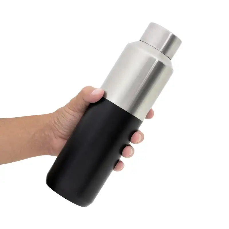 Botella térmica bicolor con tapa de acero para personalizar con logo (5)