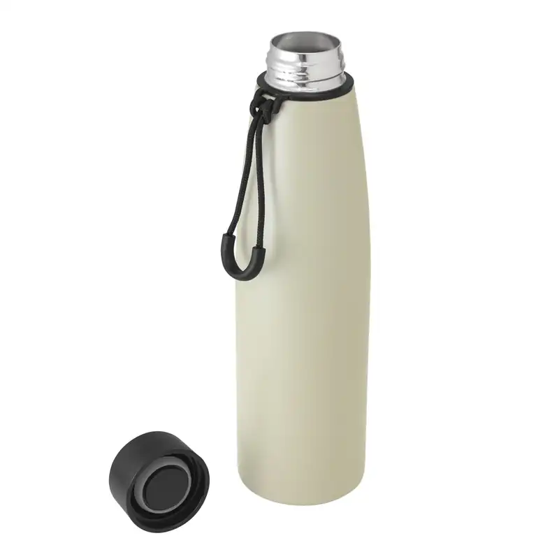 Botella térmica con tapa negra y pintura resistente para personalizar con logo (4)