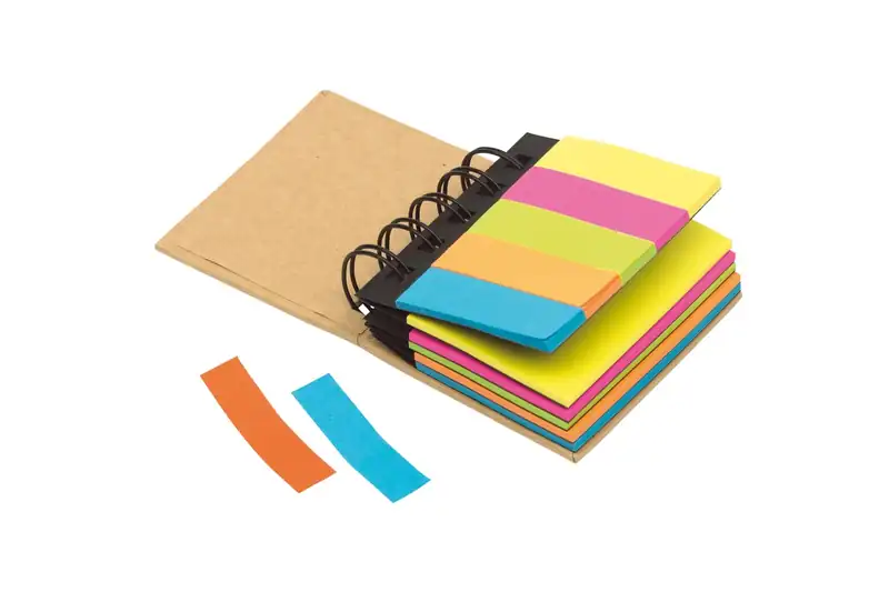 Caja de notas adhesivas con anillado para personalizar con logo (4)