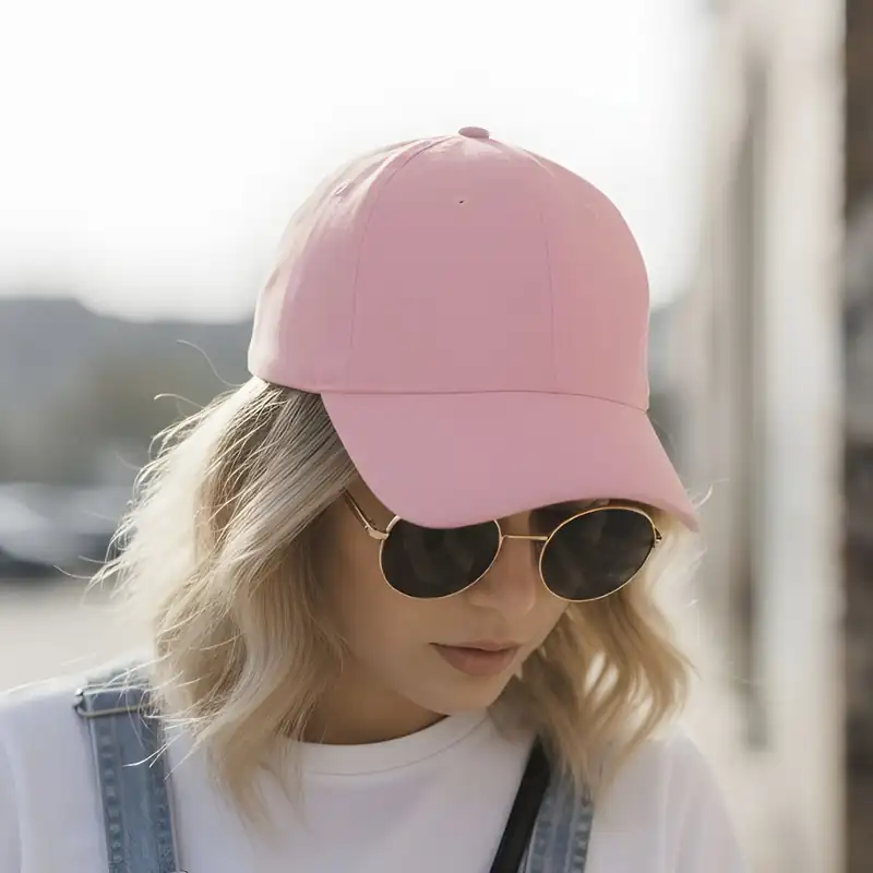 Gorra de seis paneles con hebilla metálica para personalizar con logo (2)