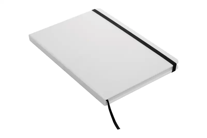 Libreta A5 de tapa dura blanca para personalizar con logo (2)