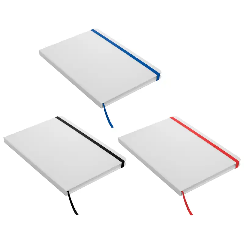 Libreta A5 de tapa dura blanca para personalizar con logo (4)