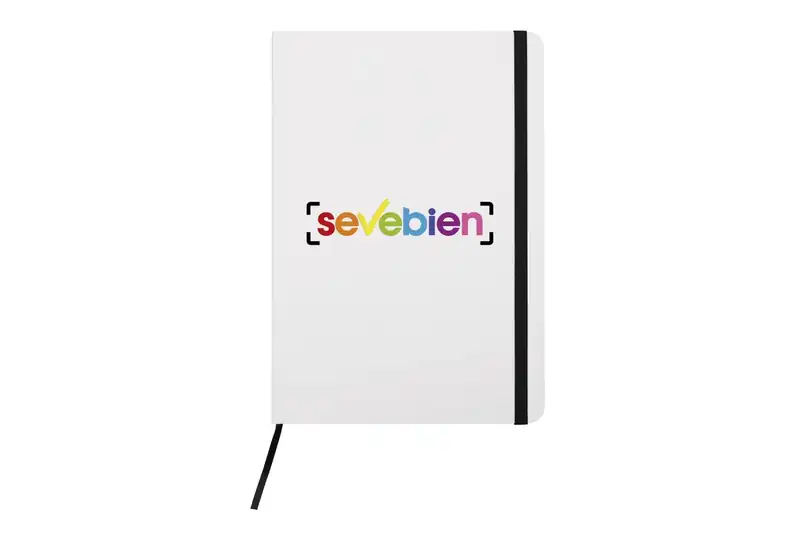 Libreta A5 de tapa dura blanca para personalizar con logo (5)