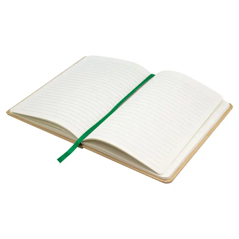 Libreta A5 de tapa kraft con elástico de color para personalizar con logo (4)