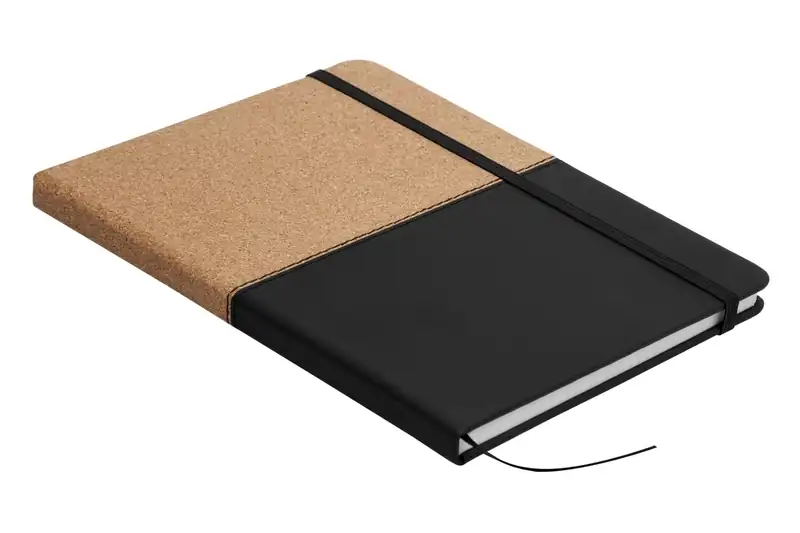 Libreta A5 símil corcho con hojas punteadas para personalizar con logo (2)