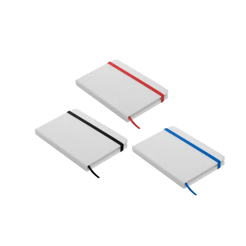 Libreta chica de tapa dura blanca para personalizar con logo (4)