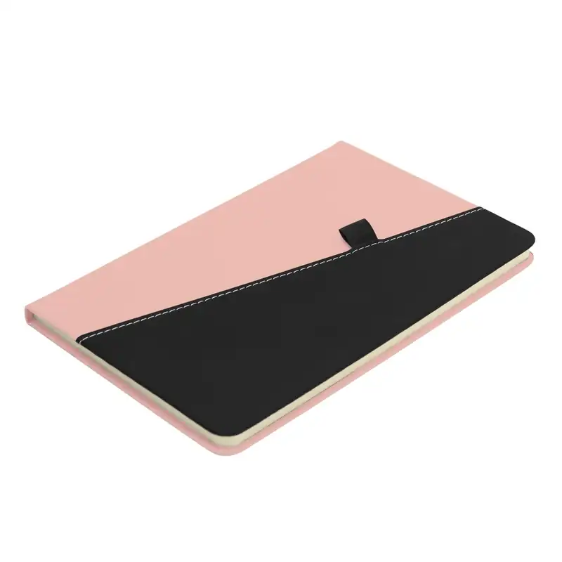 Libreta cosida bicolor con portalápiz para personalizar con logo (3)