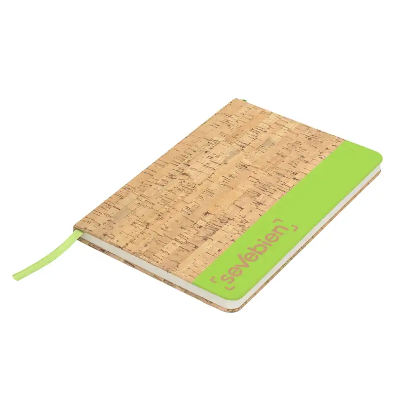 Libreta cosida con tapa de corcho para personalizar con logo (4)