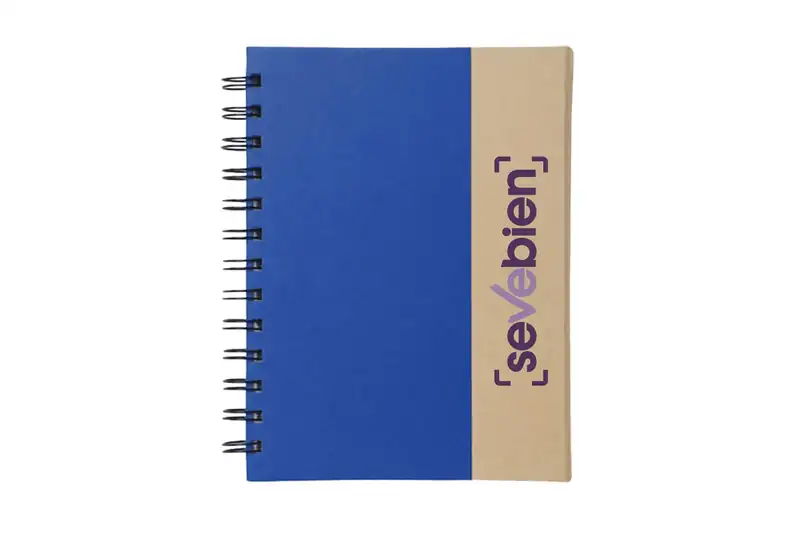 Libreta de cartón con notas adhesivas y bolígrafo para personalizar con logo (4)