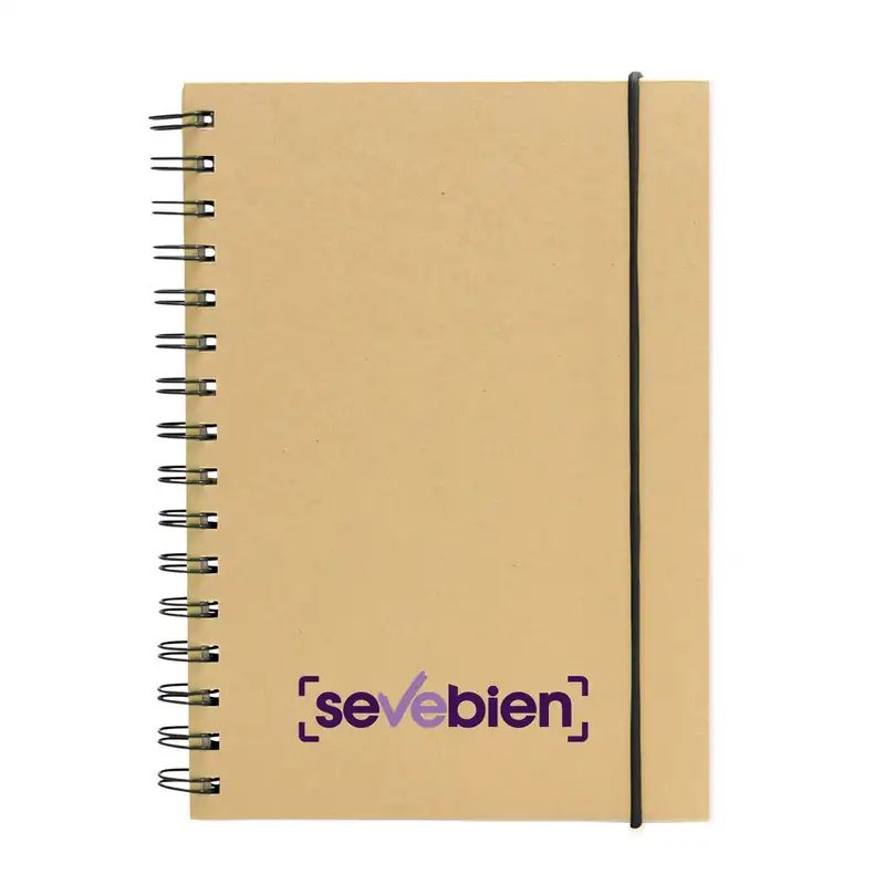 Libreta espiralada con tapa kraft para personalizar con logo (2)