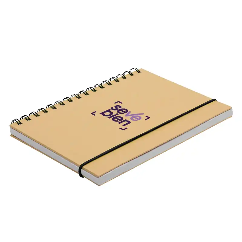 Libreta espiralada con tapa kraft para personalizar con logo (3)