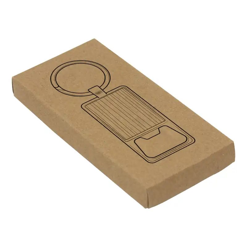 Llavero destapador con frente de bambú para personalizar con logo (2)
