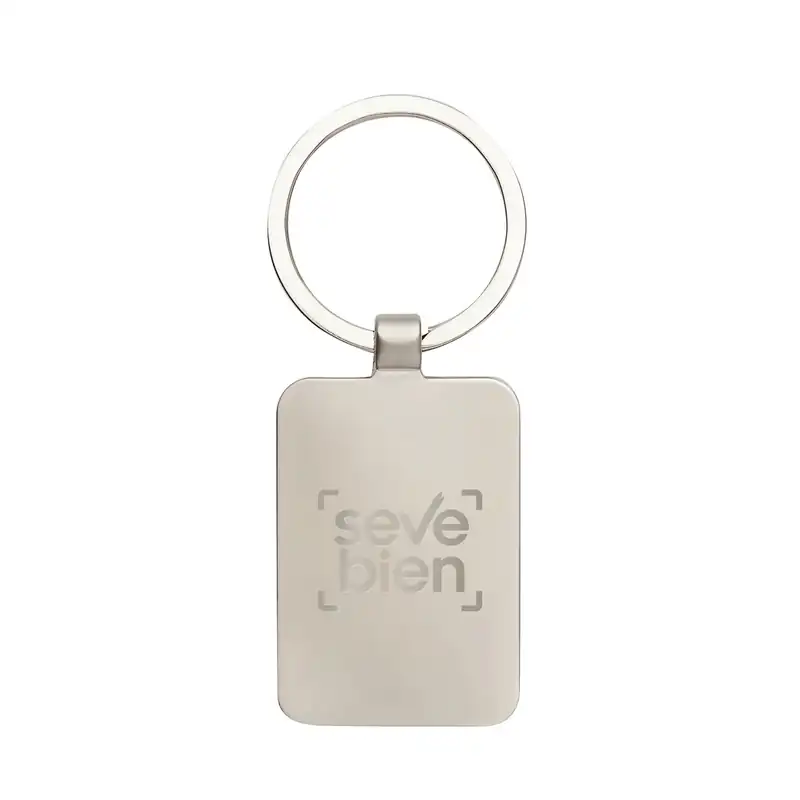 Llavero rectangular con frente de bambú para personalizar con logo (5)