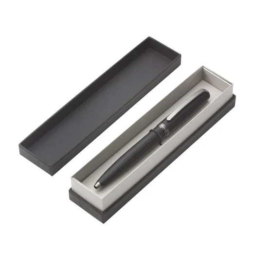 Bolígrafo negro mate con agarre texturado