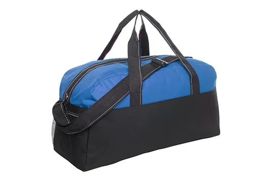 Bolso deportivo bicolor con bolsillos de red