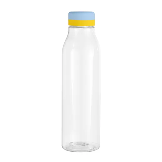 Botella de 750 ml esbelta con tapa celeste