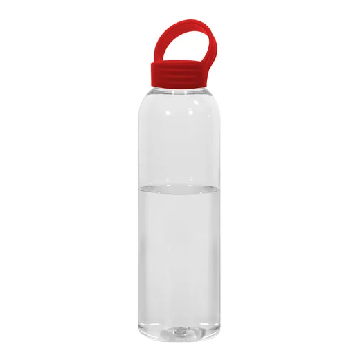 Botella plástica transparente de 600 ml con tapa a rosca