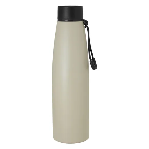 Botella térmica con tapa negra y pintura resistente