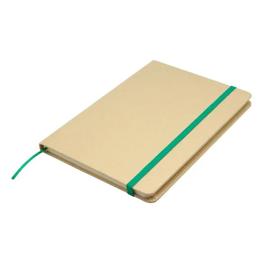 Libreta A5 de tapa kraft con elástico de color para personalizar con logo (1)