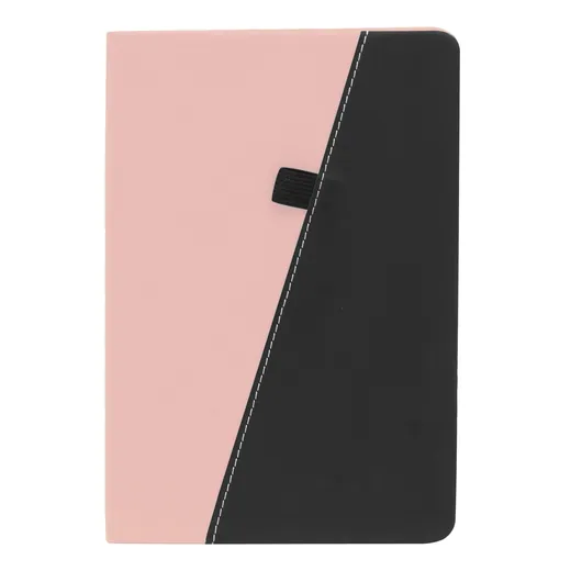 Libreta cosida bicolor con portalápiz para personalizar con logo (1)