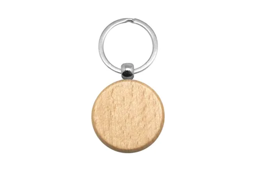 Llavero de madera redondo