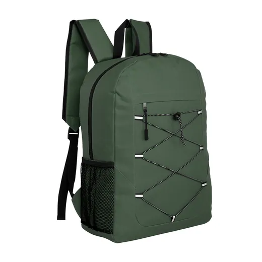 Mochila outdoor con doble cierre y bolsillo de red