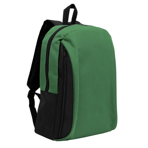 Mochila urbana bicolor con bolsillo frontal vertical