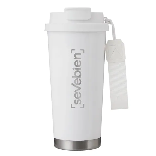Mug térmico grande con sorbete y correa