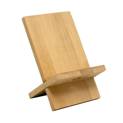 Soporte de bambú para celular para personalizar con logo (1)