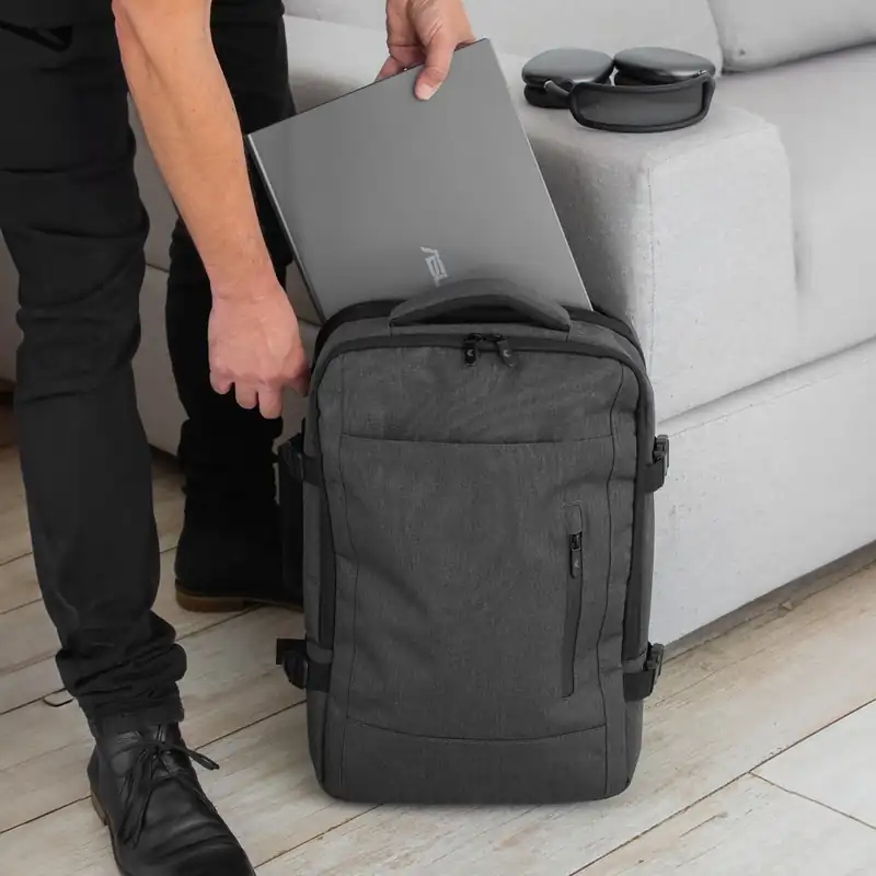 Mochila carry on expandible con apertura de 360° para personalizar con logo (3)