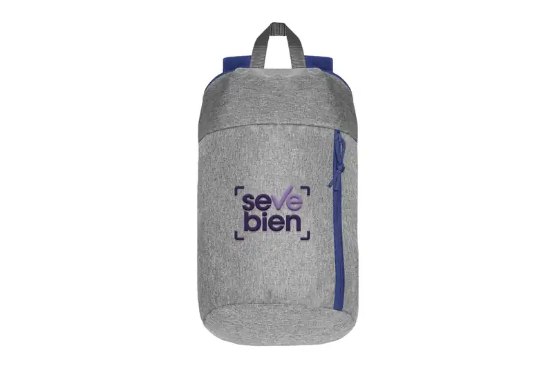 Mochila liviana resistente al agua con detalles de color para personalizar con logo (2)