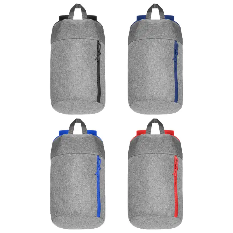 Mochila liviana resistente al agua con detalles de color para personalizar con logo (5)