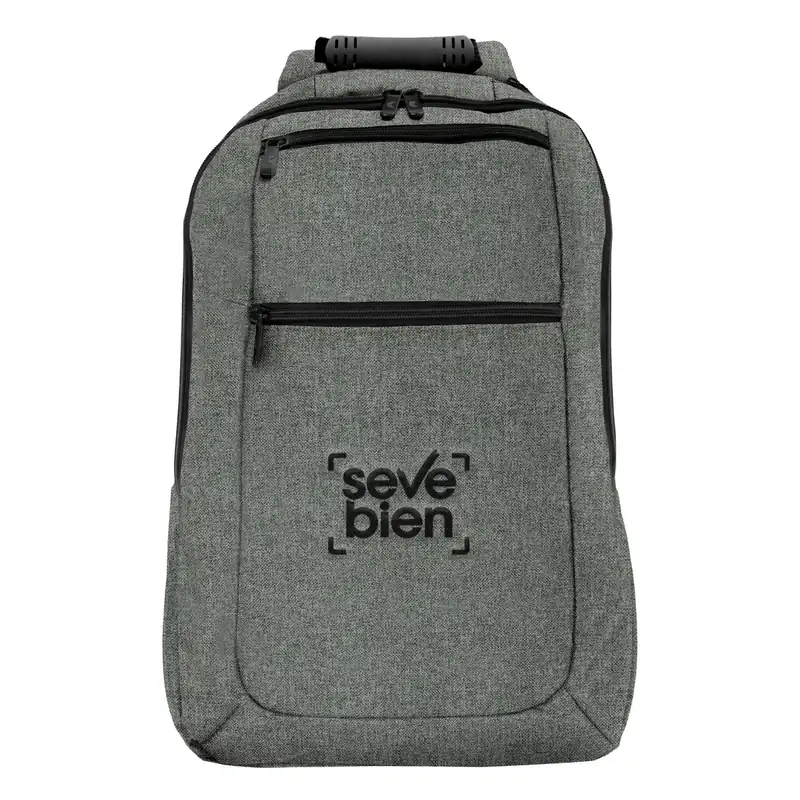 Mochila porta notebook 14" con compartimento lateral para personalizar con logo (4)
