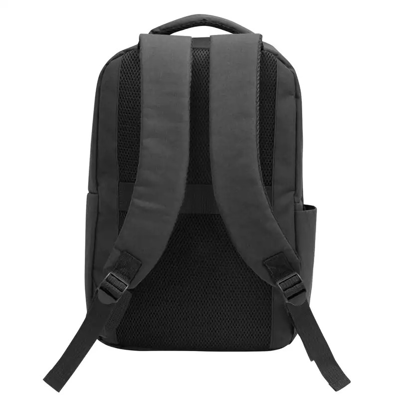 Mochila porta notebook 15" negra con bolsillo vertical para personalizar con logo (4)