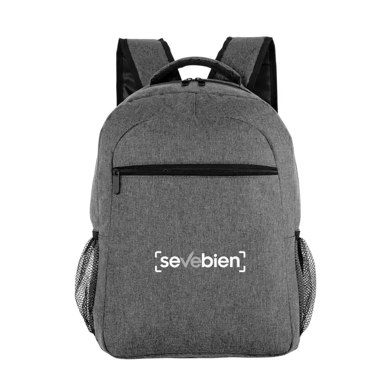 Mochila porta notebook 16" con bolsillos elastizados para personalizar con logo (2)