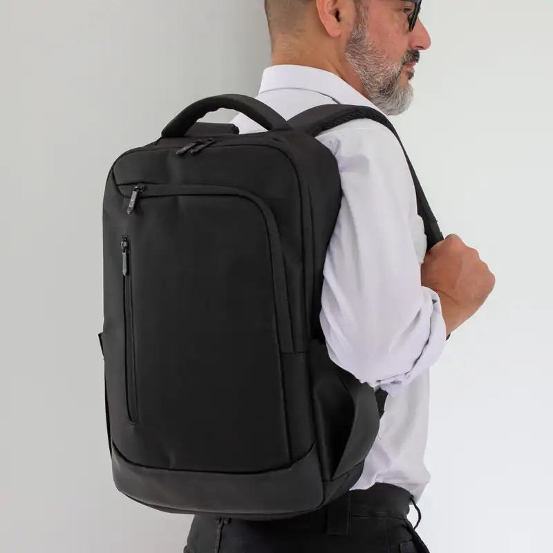 Mochila porta notebook 16" con cierre bidireccional para personalizar con logo (2)
