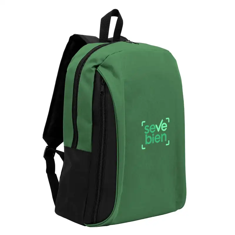 Mochila urbana bicolor con bolsillo frontal vertical para personalizar con logo (2)