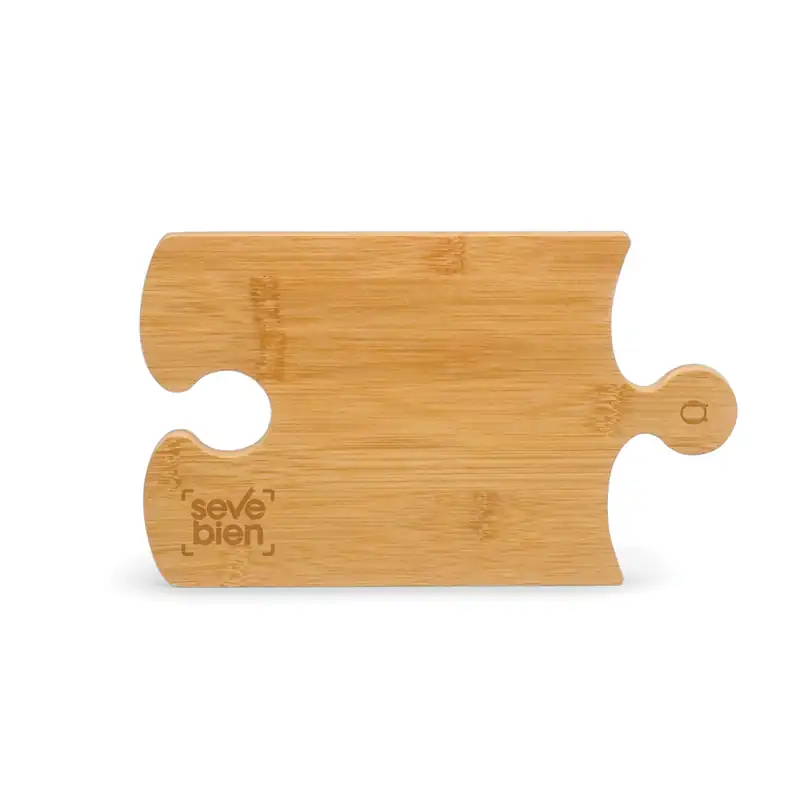 Set de dos tablas de bambú encastrables para personalizar con logo (2)