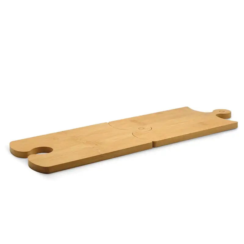 Set de dos tablas de bambú encastrables para personalizar con logo (5)