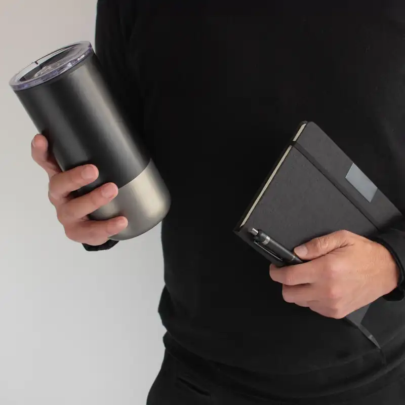 Set ejecutivo de regalo negro con bolígrafo y libreta para personalizar con logo (3)