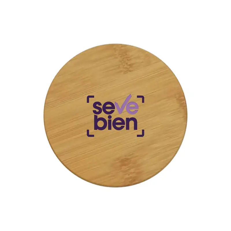 Taza de doble vidrio con tapa de bambú para personalizar con logo (5)
