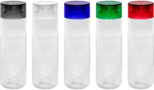 Botellones plásticos con tapa color · Ref. T-538: Botellas deportivas con logo, SGG