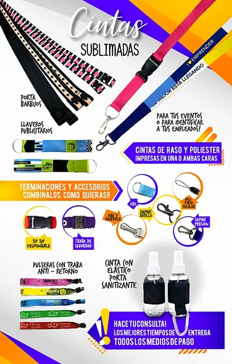 Cintas sublimadas y lanyards: trabajo realizado por la imprenta SGG
